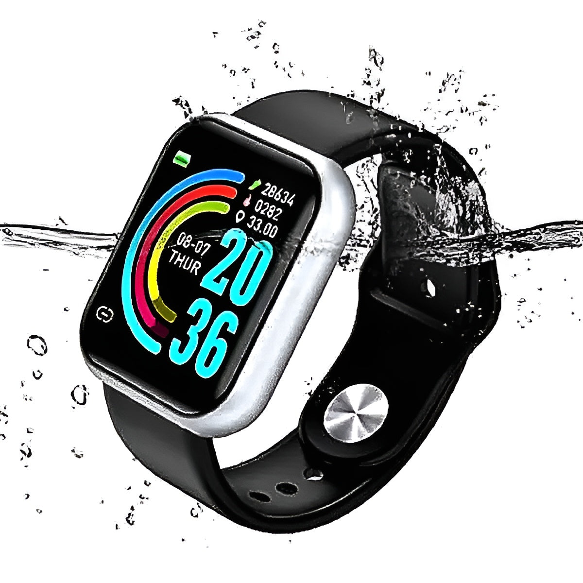 LH 726 - Smart Bluetooth Touch Screen watch for men & Women - Metal Body (Random color) - Black